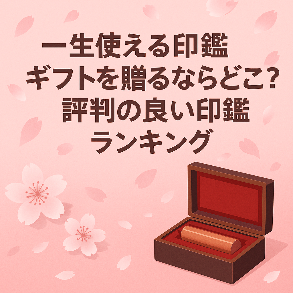 一生使える印鑑ギフトを贈るならどこ？評判の良い印鑑店ランキング｜平安堂が圧倒的支持