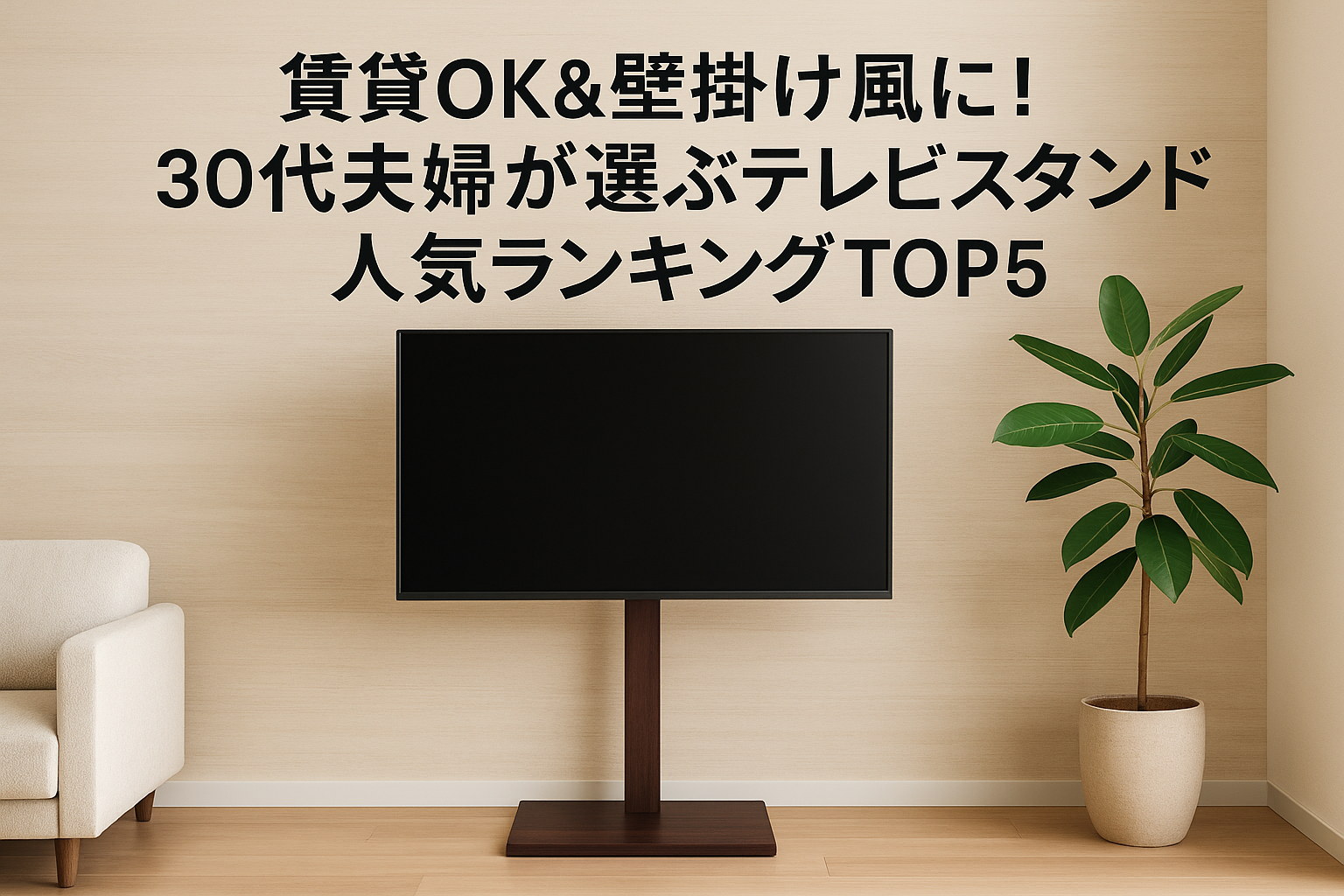 賃貸OK＆壁掛け風に！30代夫婦が選ぶテレビスタンド人気ランキングTOP5