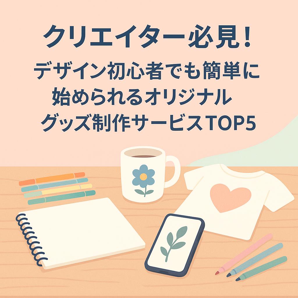 クリエイター必見!デザイン初心者でも簡単に始められるオリジナルグッズ制作サービスTOP5
