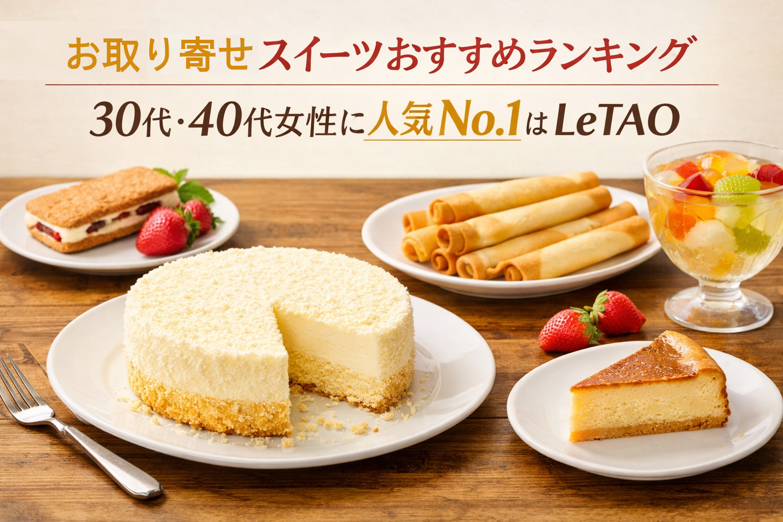 お取り寄せスイーツおすすめランキング|30代・40代女性に人気No.1はLeTAO