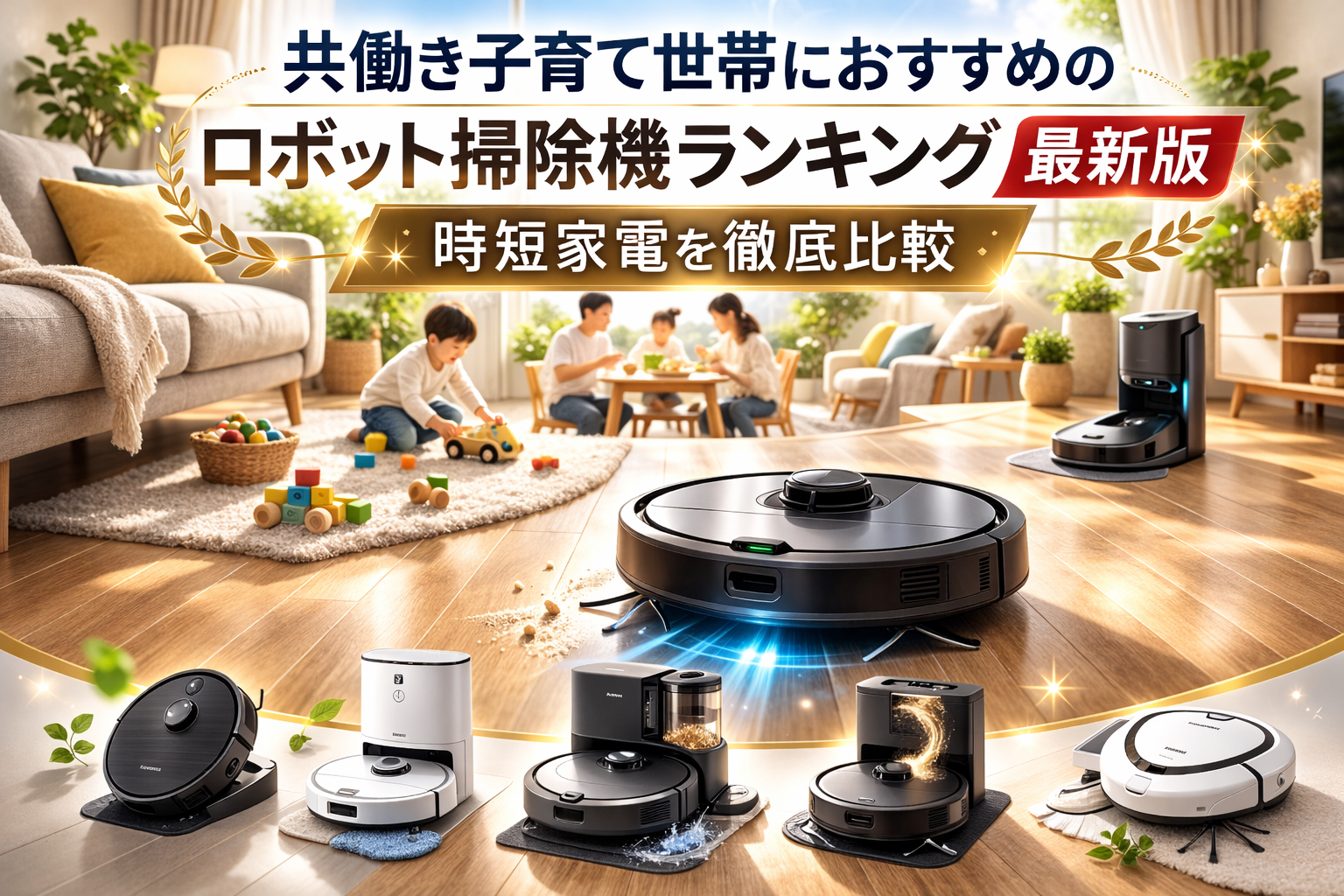 共働き子育て世帯におすすめのロボット掃除機ランキング最新版|時短家電を徹底比較