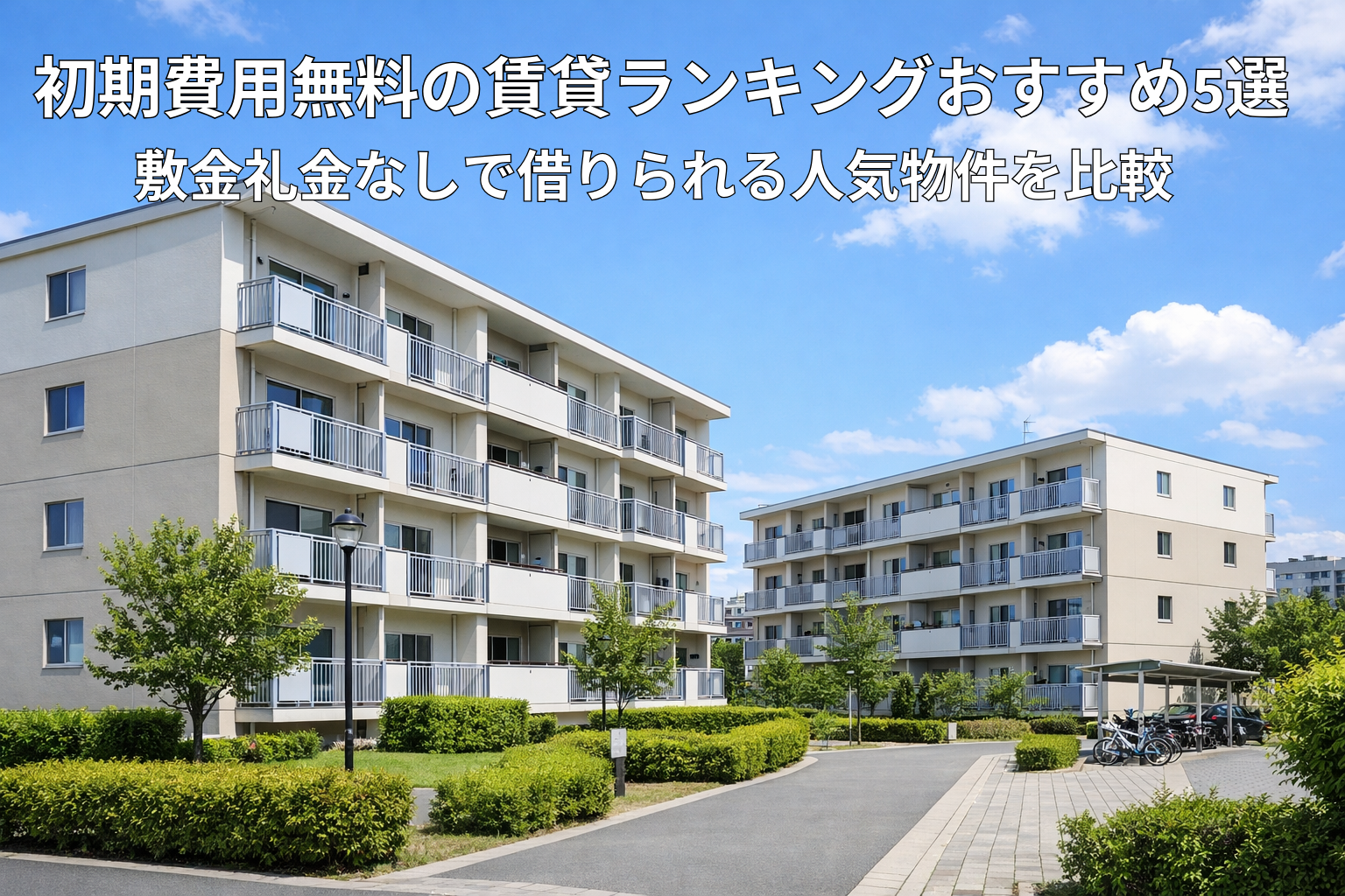 初期費用無料の賃貸ランキングおすすめ5選|敷金礼金なしで借りられる人気物件を徹底比較