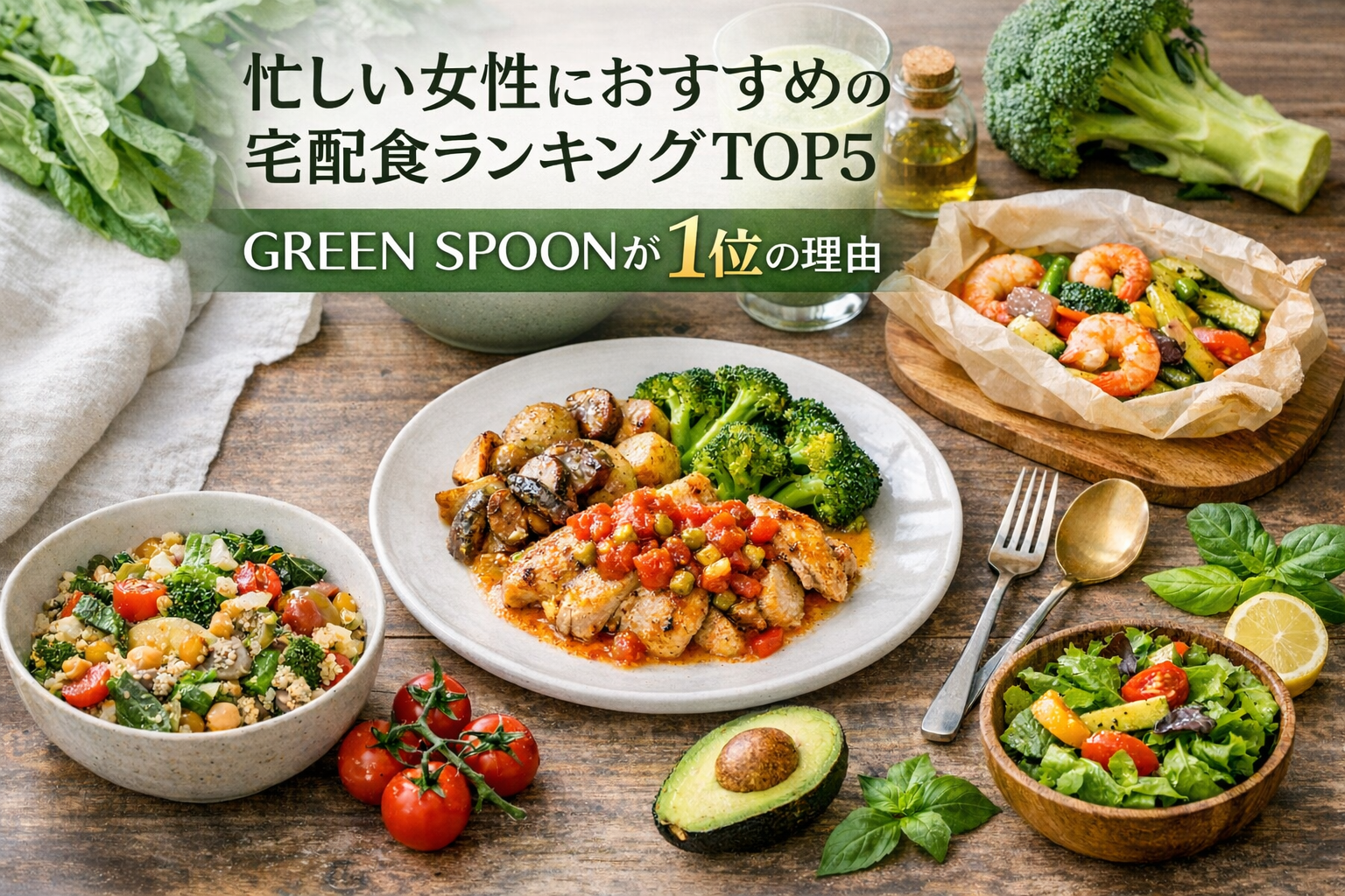 忙しい女性におすすめの宅配食ランキングTOP5 GREEN SPOONが1位の理由