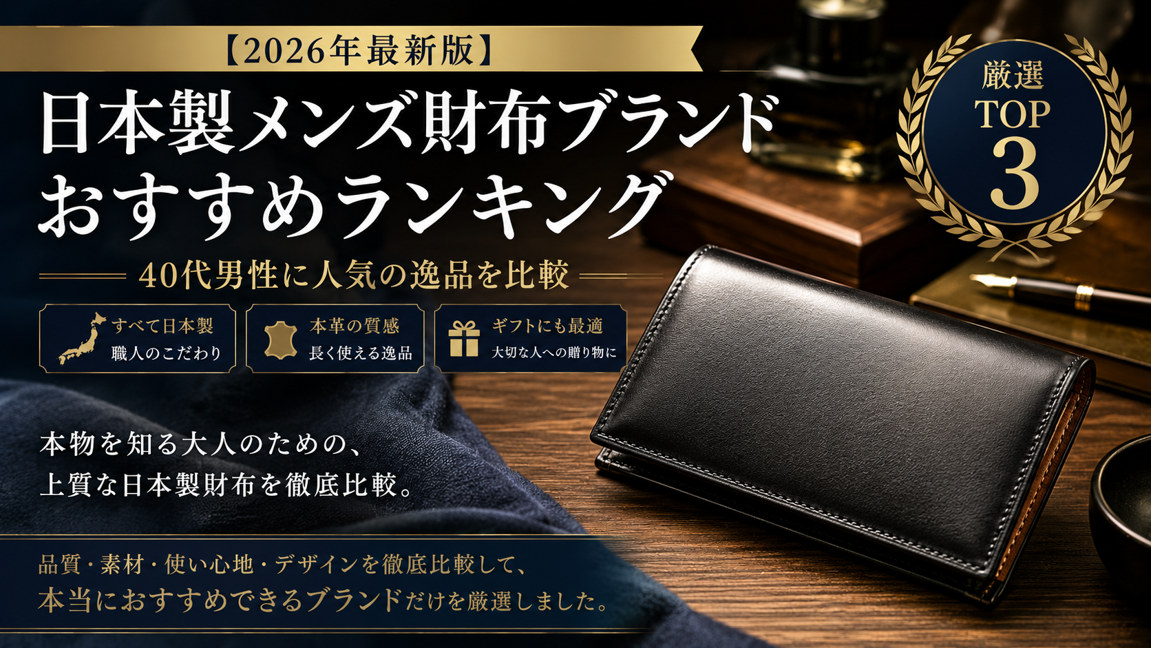 【2026年最新版】日本製メンズ財布ブランドおすすめランキング｜40代男性に人気の逸品を比較