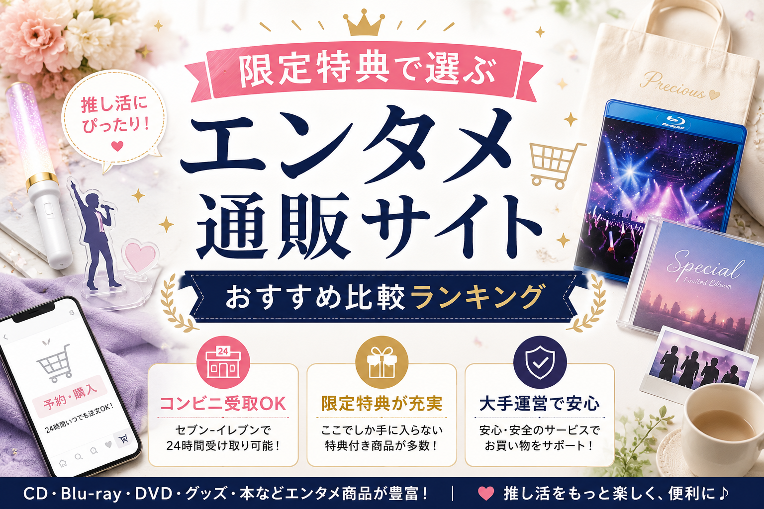 限定特典で選ぶエンタメ通販サイトおすすめ比較ランキング