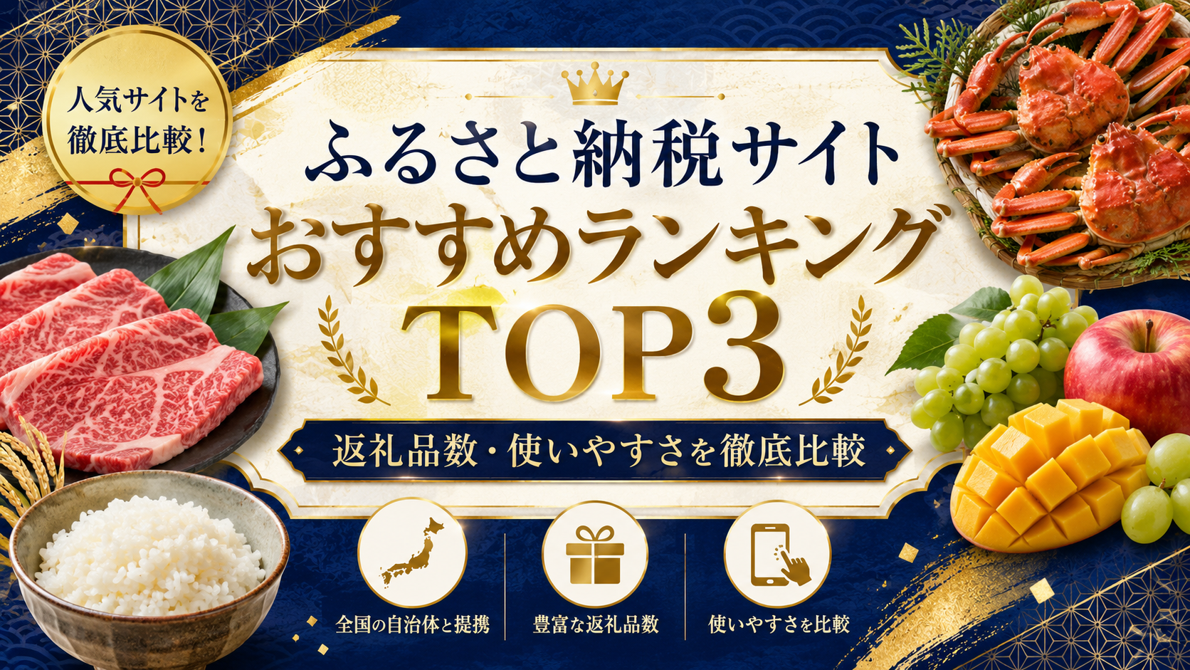 【2026年最新版】ふるさと納税サイトおすすめランキングTOP3｜返礼品数・使いやすさを徹底比較