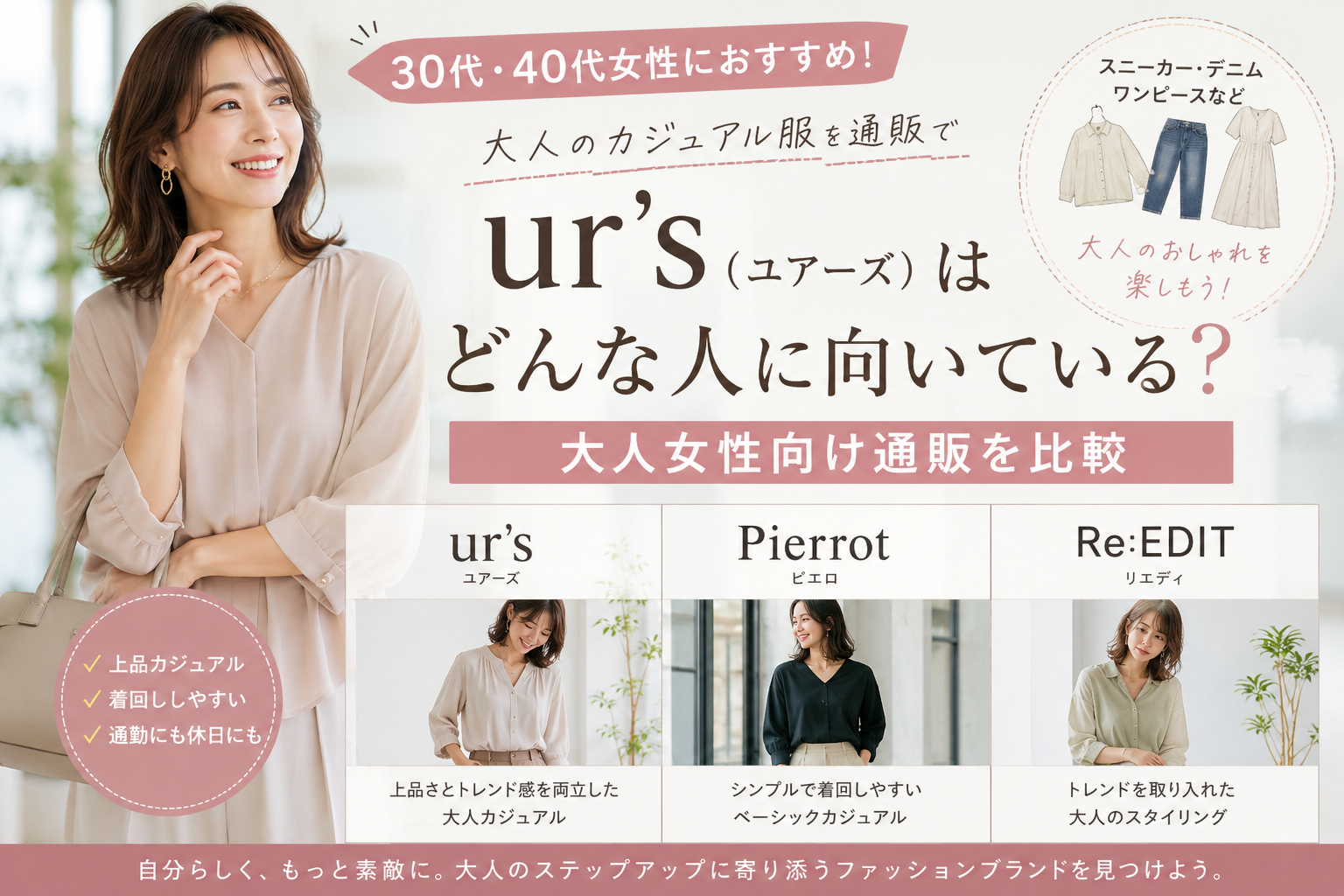 ur’s(ユアーズ)はどんな人に向いている?大人女性向け通販を比較