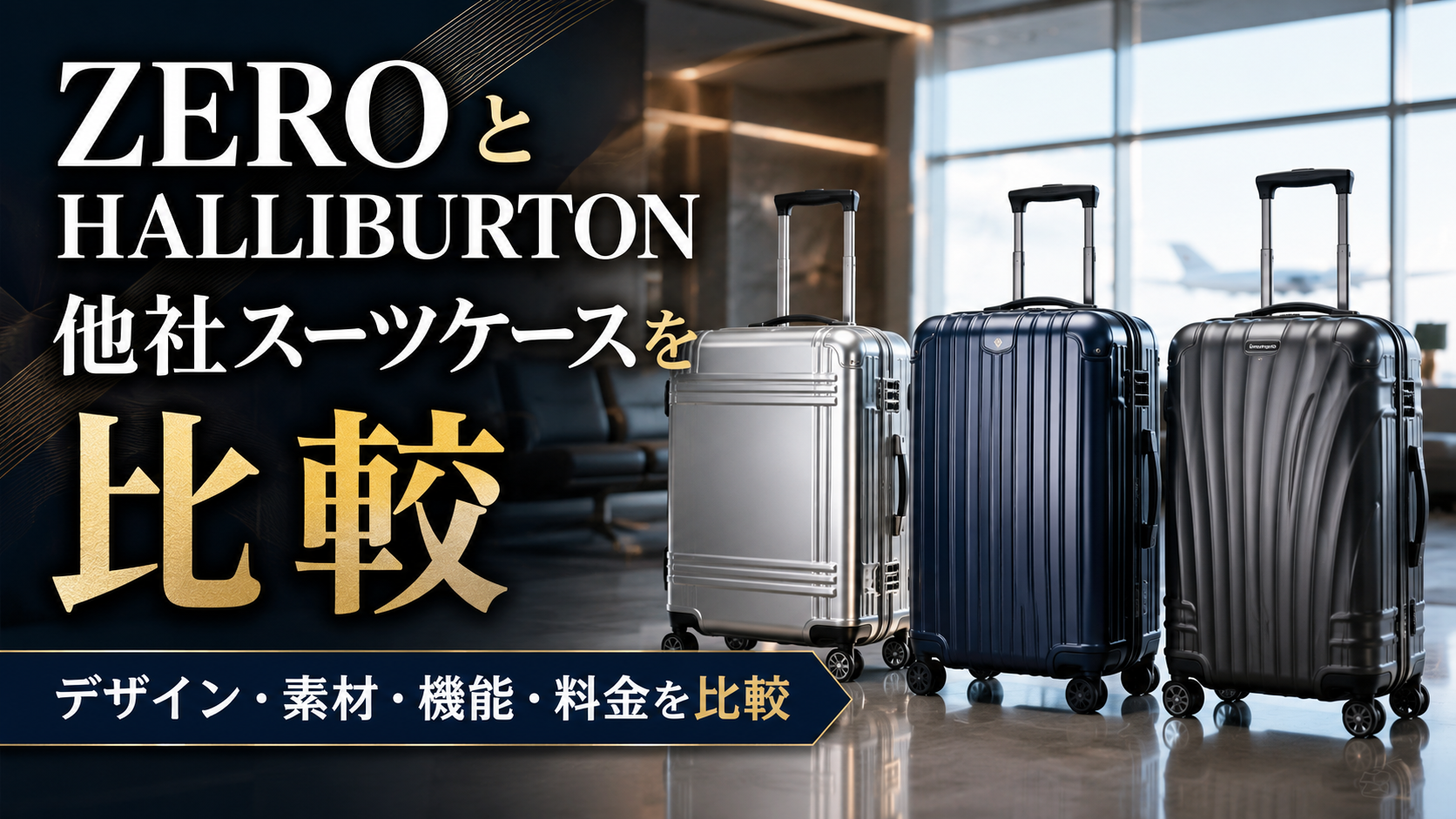 ZERO HALLIBURTONと他社スーツケースを比較