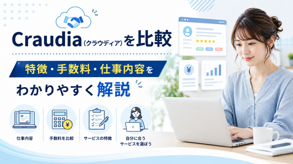 Craudia（クラウディア）とは？特徴・手数料・仕事内容をクラウドソーシングサービスと比較