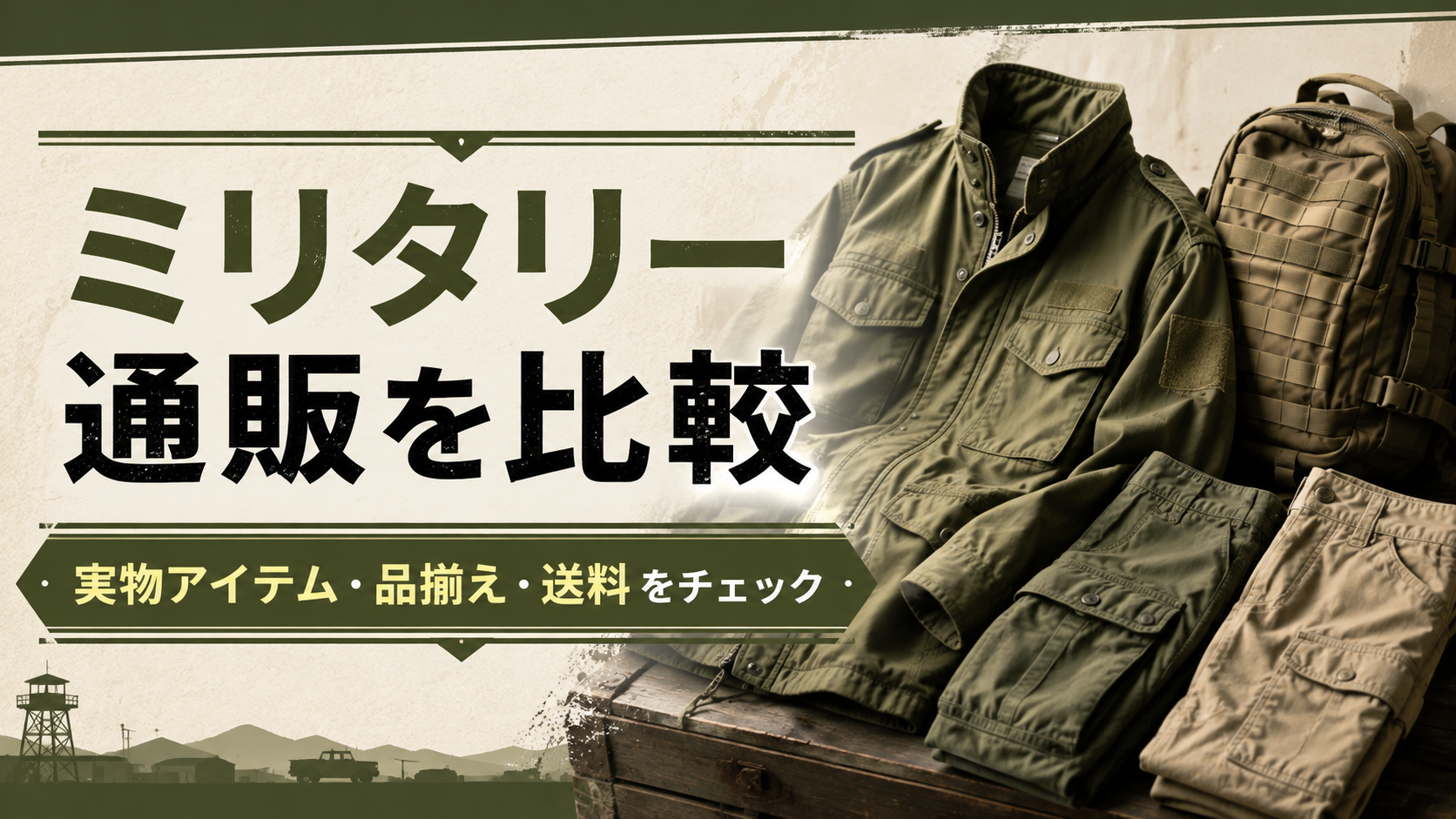 ミリタリーショップWIPとミリタリー通販を比較｜実物アイテム・品揃え・送料などを解説